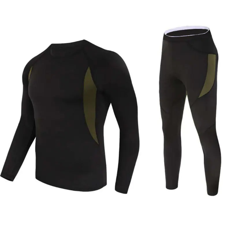 Men's Thermal Cycling Base Layer Set for Fall and Winter