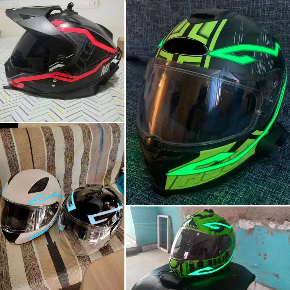 Tira de luces LED para casco de motocicleta