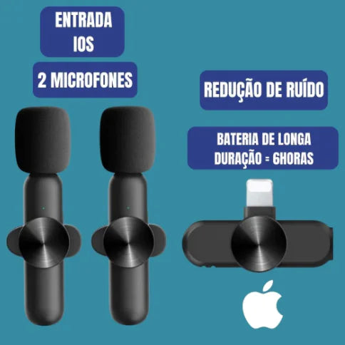 Micrófono de solapa inalámbrico para grabación de audio y video