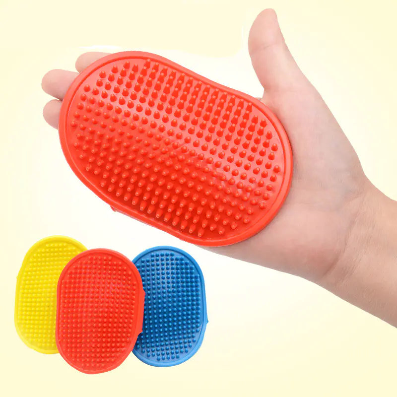 Cepillo de baño de goma de moda para mascotas - Guante de silicona para el aseo