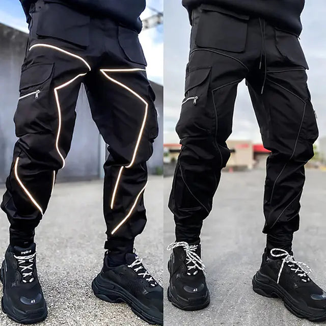 pantalones cargo de hip hop para hombre