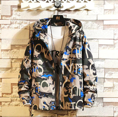 Men's Camouflage Hooded Jacket - Trendy Autumn Style