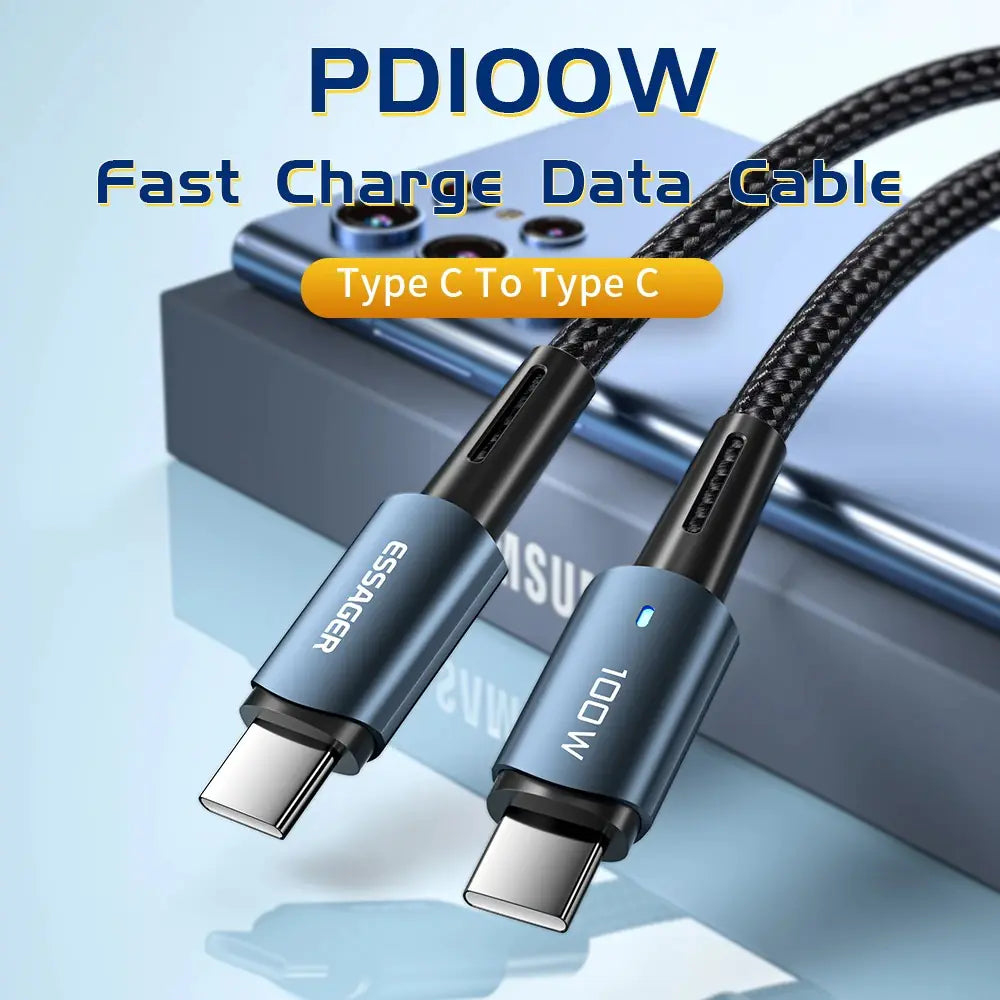 Essager 100W USB C Fast Charging Cable for MacBook Pro