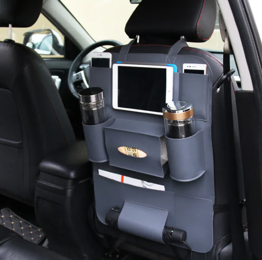 Bolsa de almacenamiento para asiento de coche con bolsillos