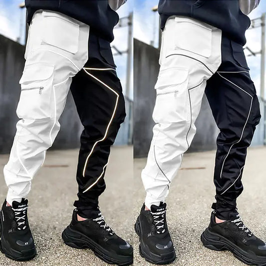 pantalones cargo de hip hop para hombre