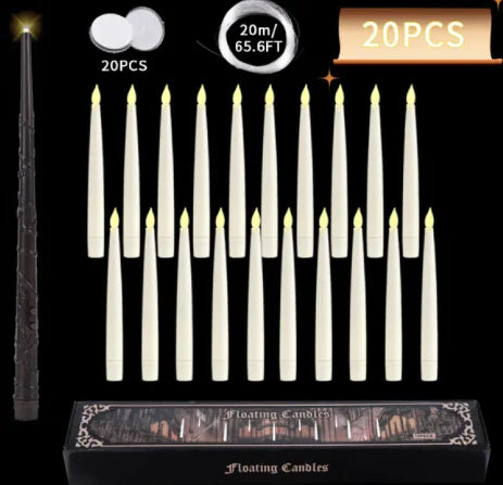 Velas flotantes LED con candelabros