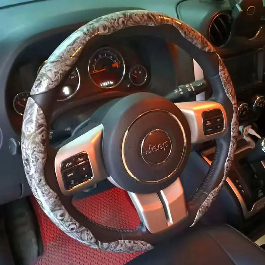Juego de fundas universales para volante con veta de madera fina