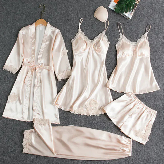 Conjunto de pijama de seda