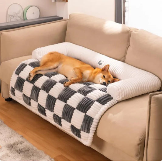 Cama cálida y gruesa de felpa para mascotas