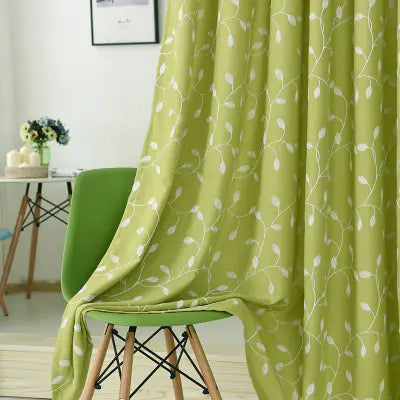 Cortinas bordadas de lino y algodón minimalistas modernas