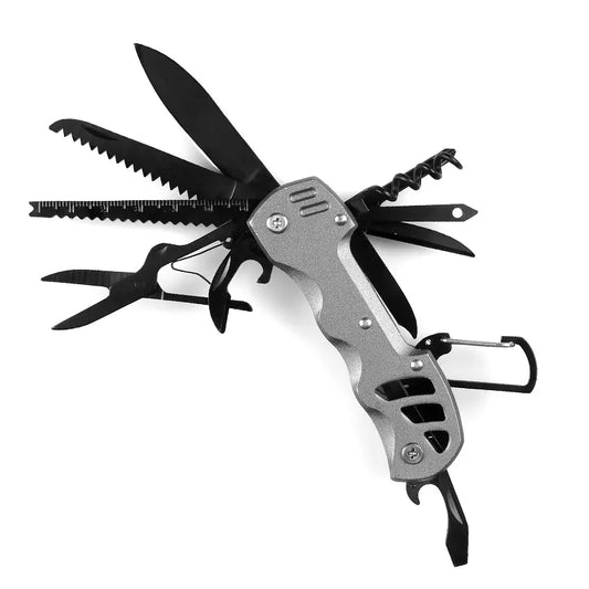 Navaja plegable multifuncional para exteriores y supervivencia