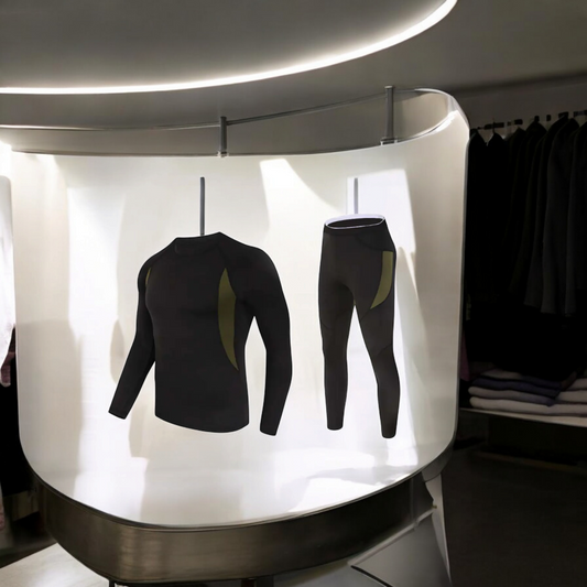 Men's Thermal Cycling Base Layer Set for Fall and Winter