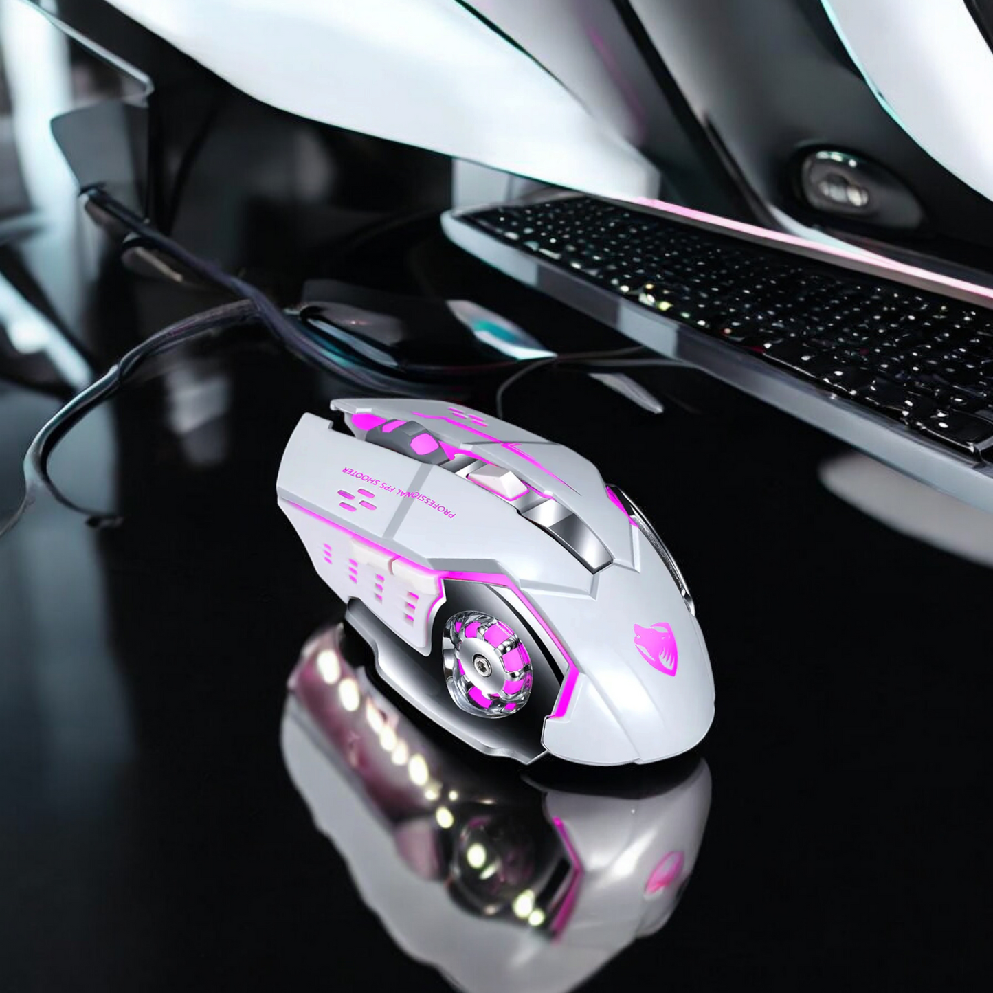V6 Mechanical Wired Gaming Mouse for PC and eSports