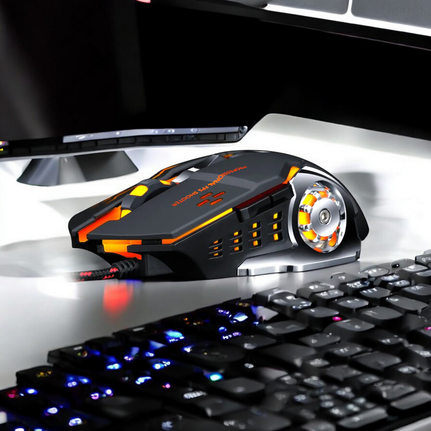 V6 Mechanical Wired Gaming Mouse for PC and eSports