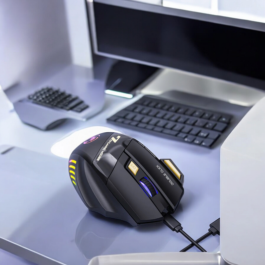 Ergonomic Rechargeable Wireless RGB Gaming Mouse