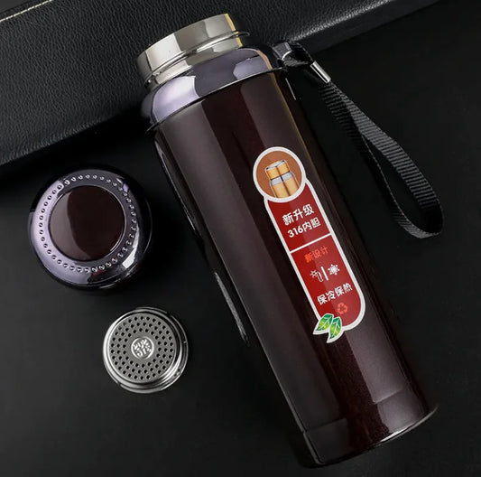 Taza térmica de acero inoxidable con cierre de seguridad