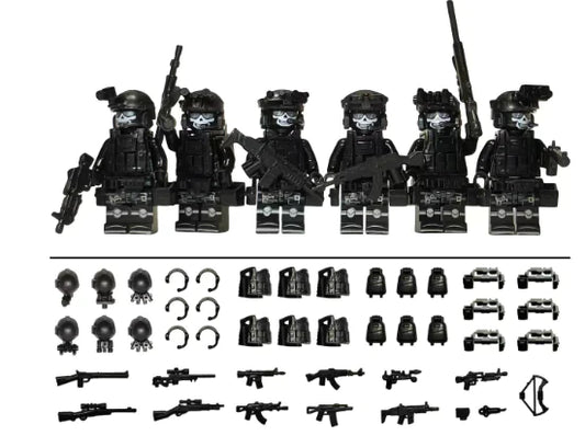 Juego de bloques de construcción militares para niños