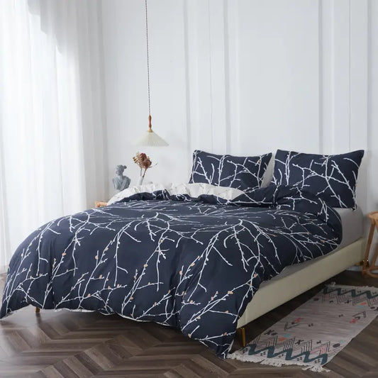 3-Piece Soft Tree Branch Duvet Cover Set for Bedrooms