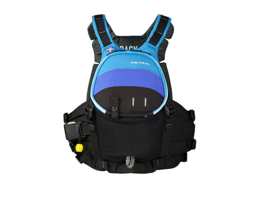 Astral GreenJacket Life Jacket/Life Vest for Adults PFD for Whitewater Rescue Kayaking Fishing SUP Rafting Aqua Fade M/L