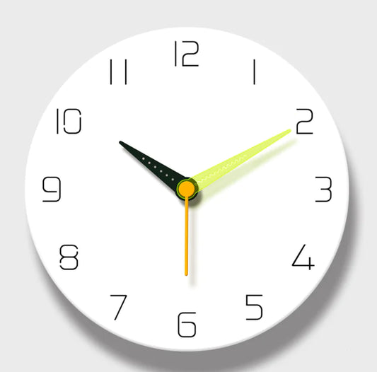 Reloj de pared grabado con láser 3D: diseño creativo minimalista