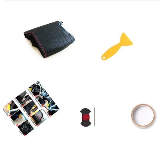 Funda de volante cosida a mano