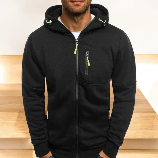 2022 Men's Zip Pocket Sports Hoodie Jacket
