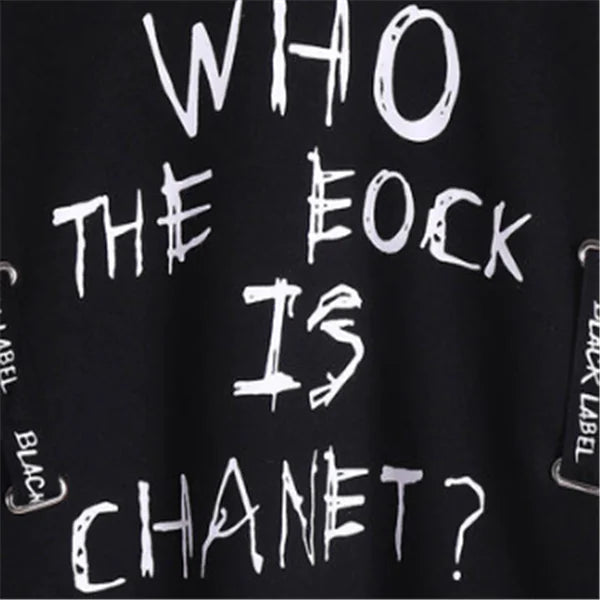 Hip-Hop Hoodie with Printed Layered Design